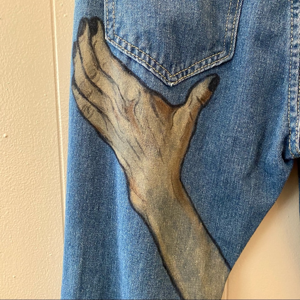 Hand-Painted Ripped Jeans - Picture 5 of 15